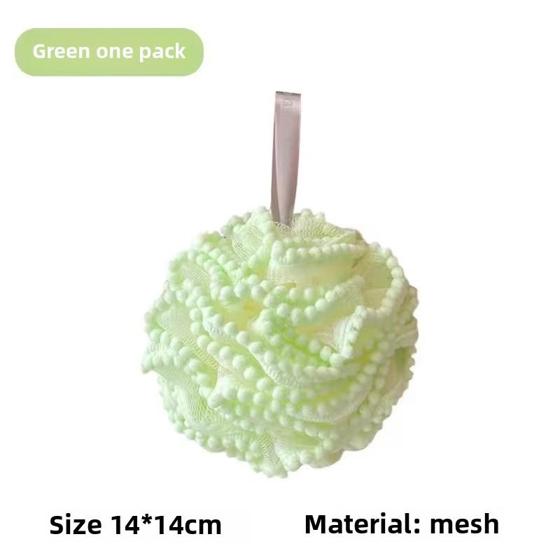 Soft Mesh Bath Sponge Ball Exfoliating Body Scrubber Shower Puff Skin Cleaning Brush Bathing Flower Accessories Bath Sponge