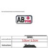 Toppa in Velcro Ricamata Tipo di Sangue 5x2.5 - Distintivo Tattico Morale per Borse e Abbigliamento
