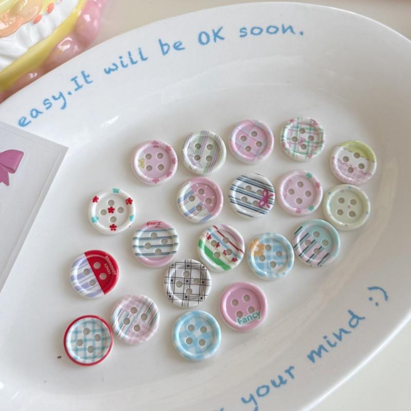 10Pcs 18mm Cute Sweetheart Cartoon Button Kids Clothing DIY Sewing Supplies Decor Accessories for Hair Clips DIY for Crocs Shoes