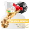 Professional Brass Propane Refill Tool With Gauge 1LB Bottle Adapter Easy Flows 90 Degree Elbow for BBQs & Camp Stove