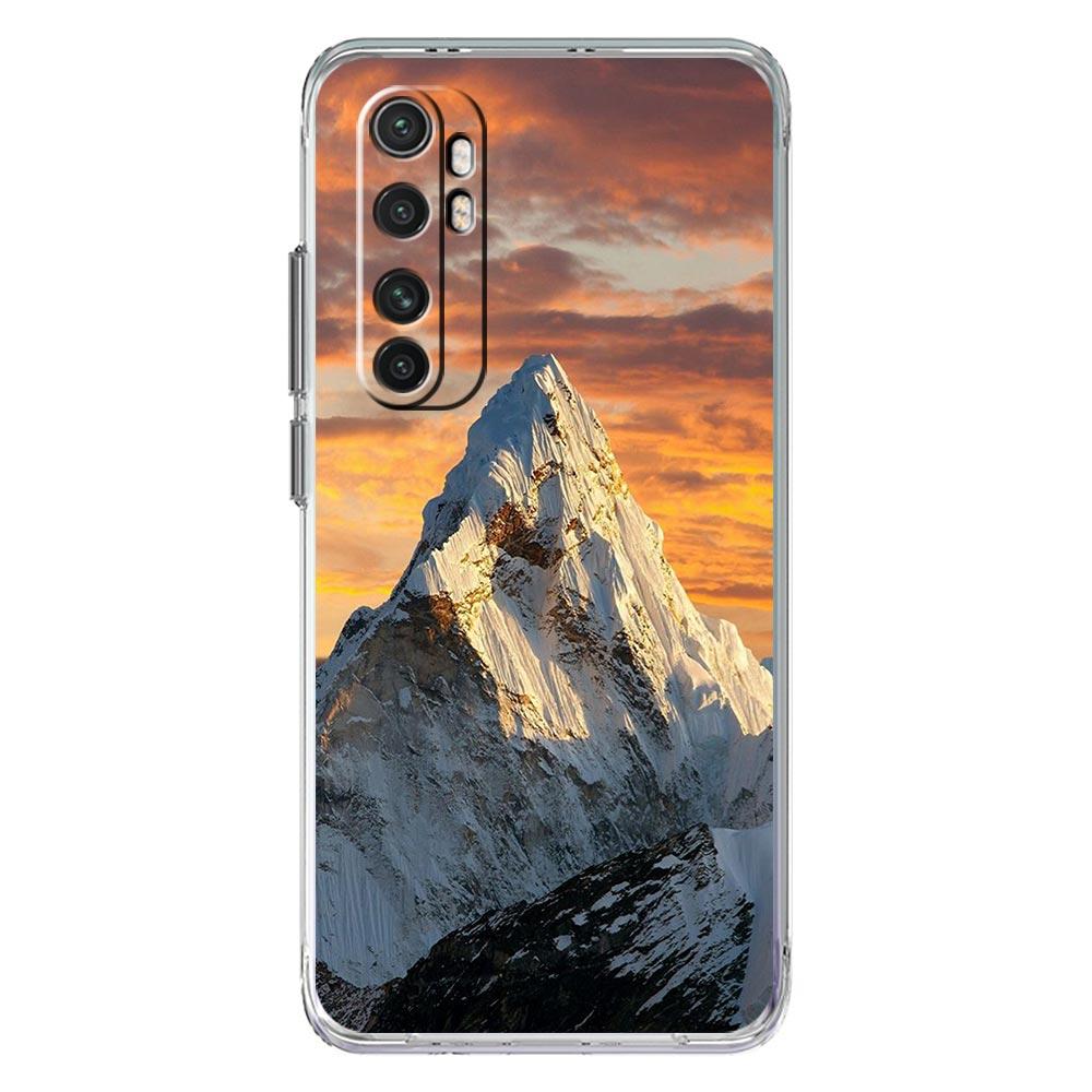 Phone Case For Xiaomi Mi Poco X7 X6 X5 NFC X3 Pro 17 15T 15 14T 14 13T 11 12 13 Lite Clear TPU Cover Mountain Peaks Landscape