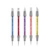 Multifunctional Double-Ended Nail Art Silicone Pen for Beading, Gluing, Carving, Rhinestone Pressing, and Embossing