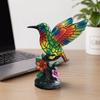 Mini Bird Tabletop Decoration Handmade Stained Glass Mini Resin Flying Bird Decor for Living Room Home Bedroom Decoration