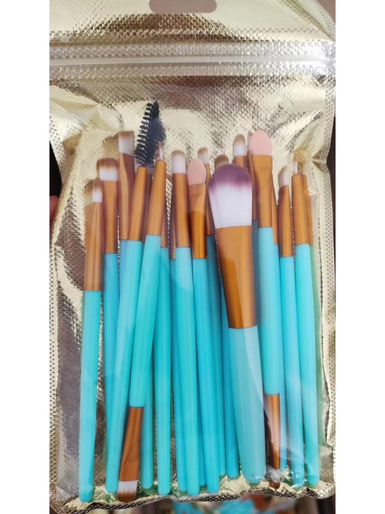 20-Piece Eye Brush Set: Eyeshadow & Foundation Brushes with 22 Colors