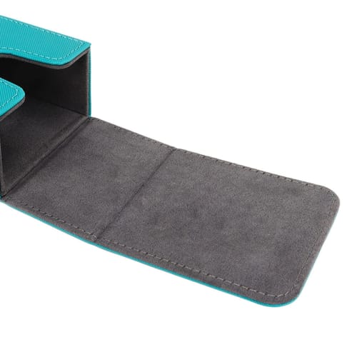 Portable Tarot Card Storage Case, Tarot Storage Box, PU Leather Tarot Card Holder for Card Protection and Travel (Blue Green)