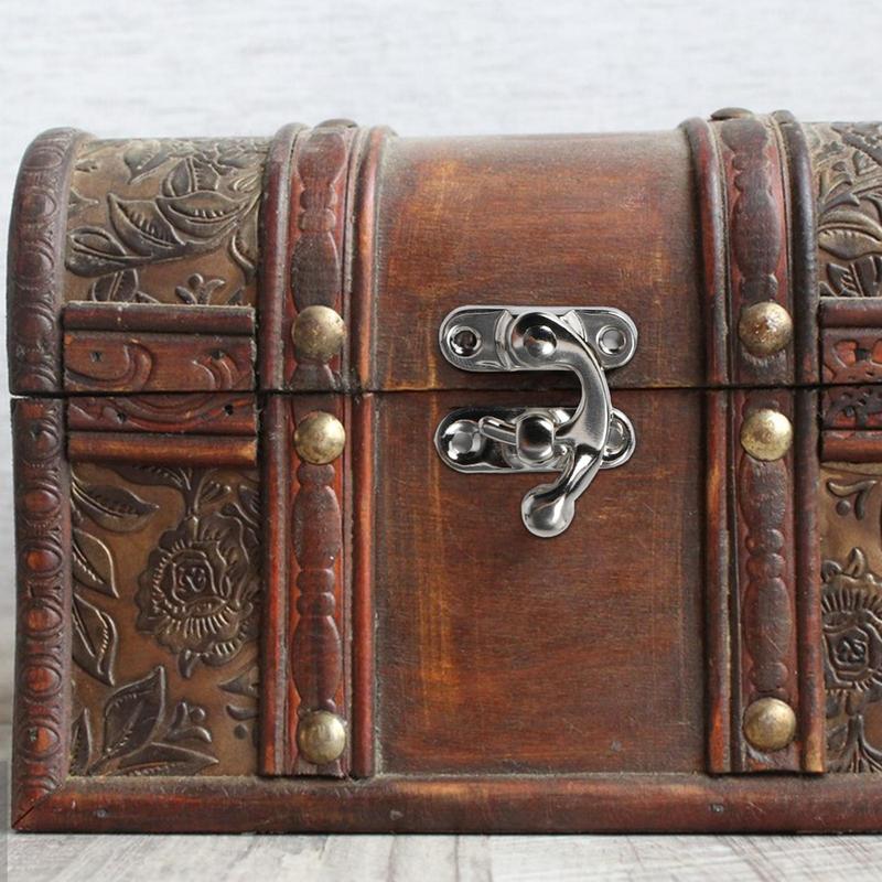 

Wood Jewelry Box Hook Clasp 2pcs Retro Antique Box Trigger Latch Lock Vintage Style Left And Right Hook Latch For Jewelry Box серебряный