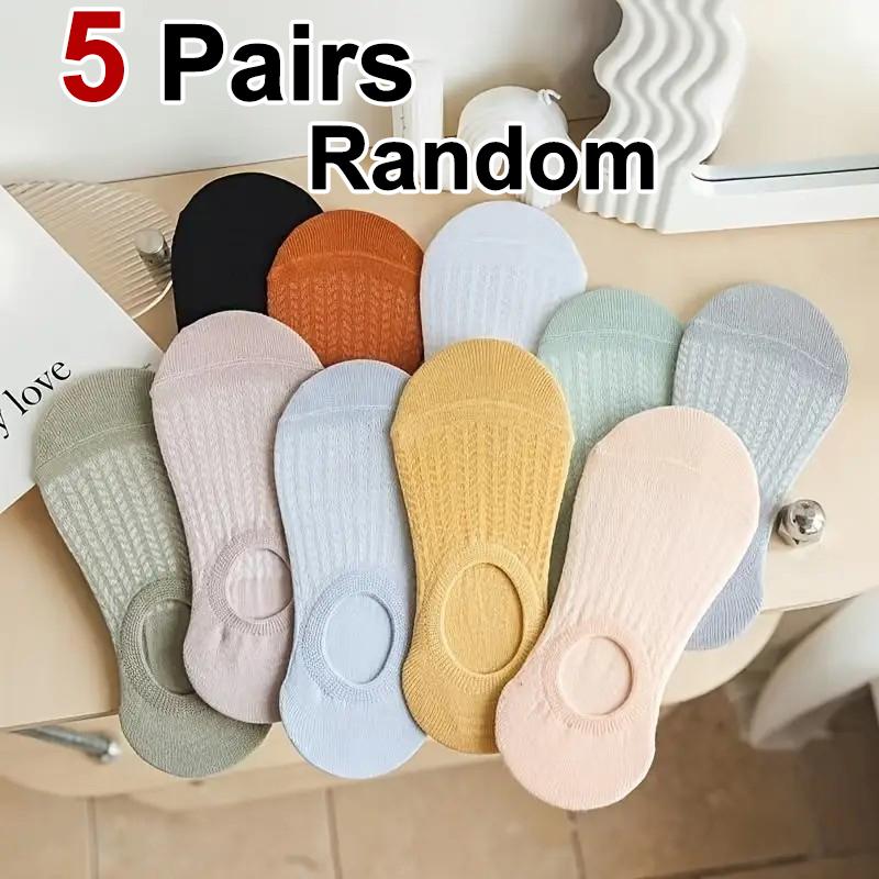 

5/10/20 пар модных женских невидимых носков, простые, подходящие по цвету, мягкие, удобные, легкие, дышащие, повседневные носки One Size