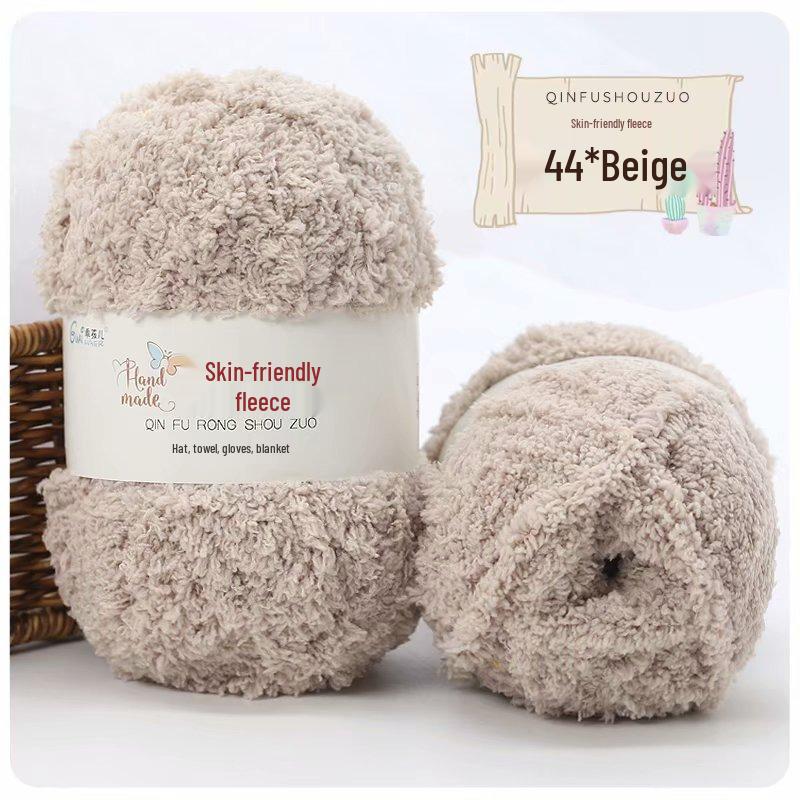 50g Fluffy Coral Velvet Yarn: Skin-Friendly, 3-Strand for DIY Knitting, Hand-Knitted Scarves & Crafts