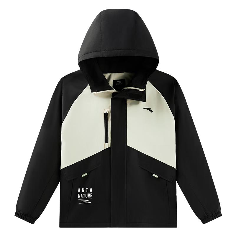 ANTA Kids Unisex Hooded Fleece Jacket A72546619 101