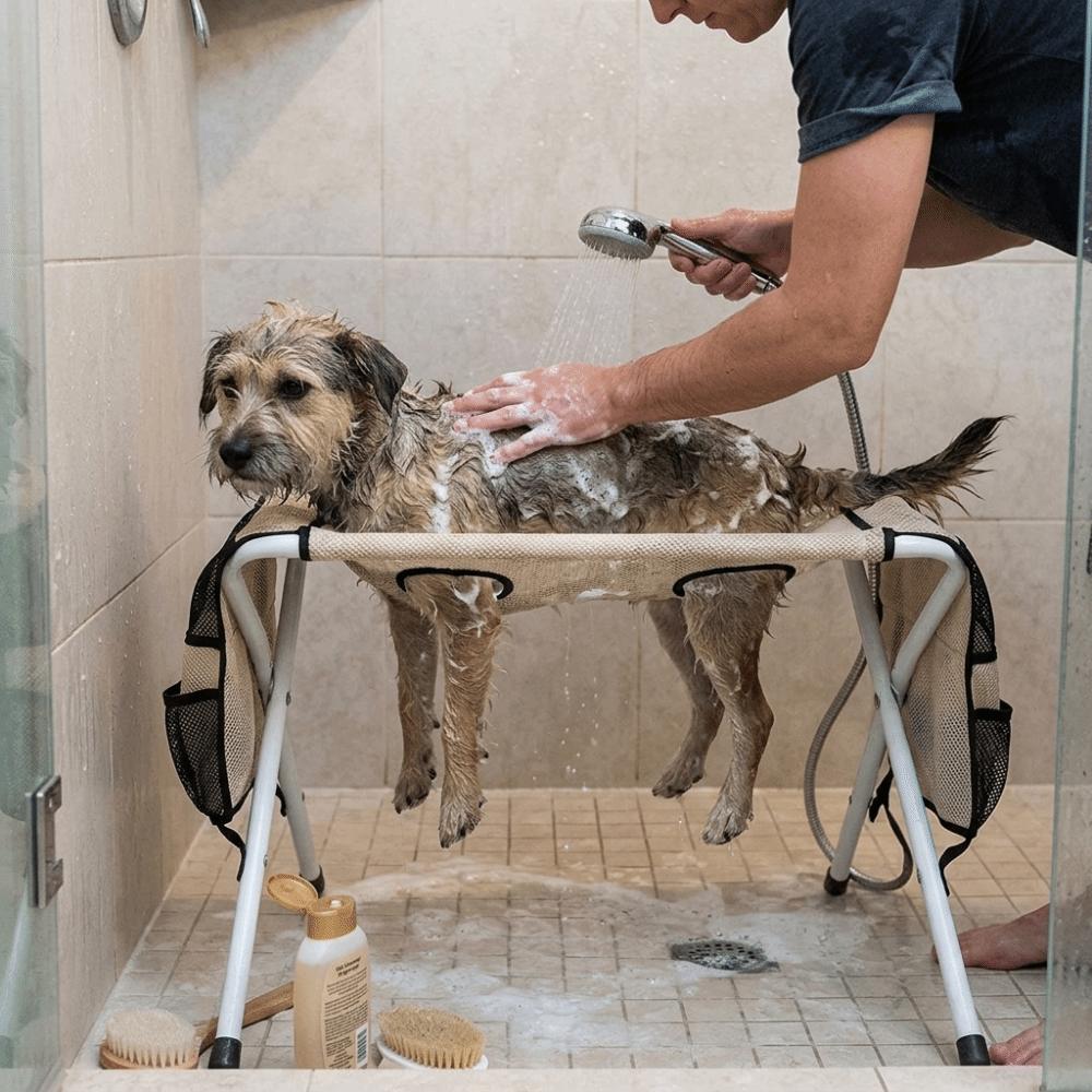 Quick-Dry Mesh Pet Bathing Stand Non-Slip Dog Grooming Hammock Pet Grooming Table  Nail Trimming