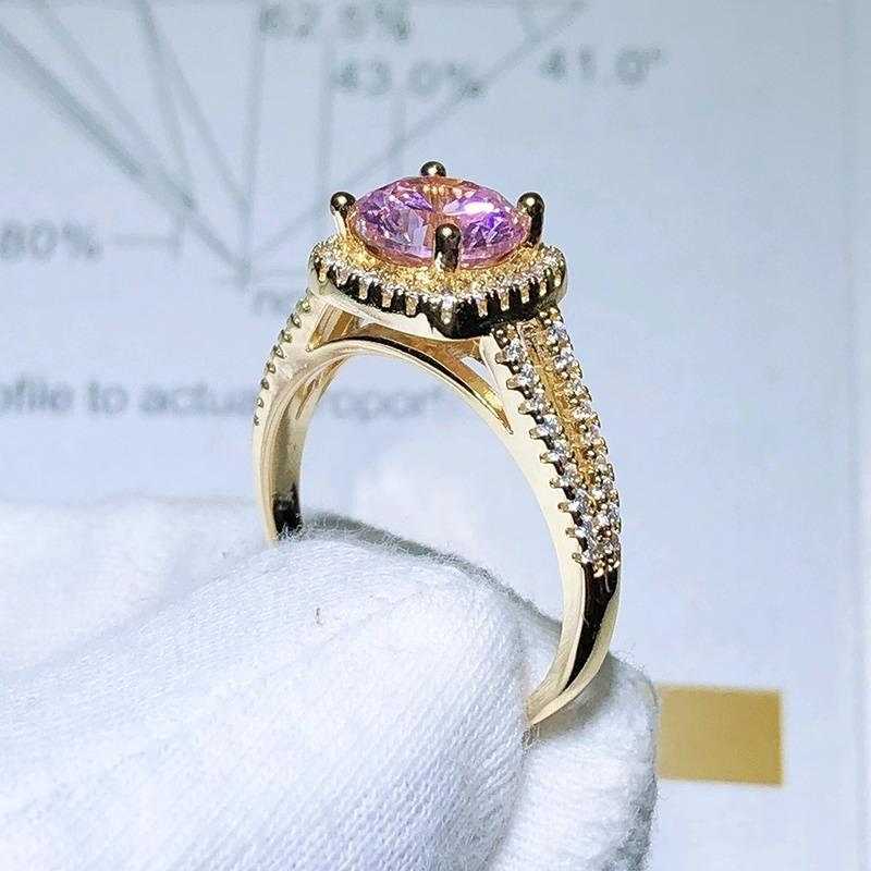 Sace Gems Klasyczny pierścionek z cyrkonią ze stopu miedzi Biżuteria damska Wedding Party Prezent Otwarty