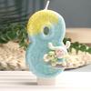 Creative Design Cute Cartoon Pacchard Dog Digital Candle Birthday Cake Decoration Digital Candle Atmosphere