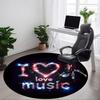 1pc Love Music Heart Chair Carpet for Office, Soft, Non-Slip Polyester Mat, Office, Living Room, Bedroom, Durable Polyester Yy251207193