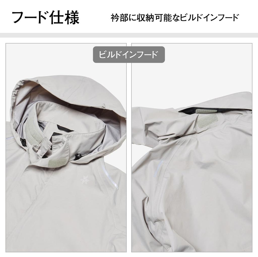 Goldwin GB23300 Unisex Riding Rain Shell Motorcycle Rain Frosty Gray 3 Jacket,