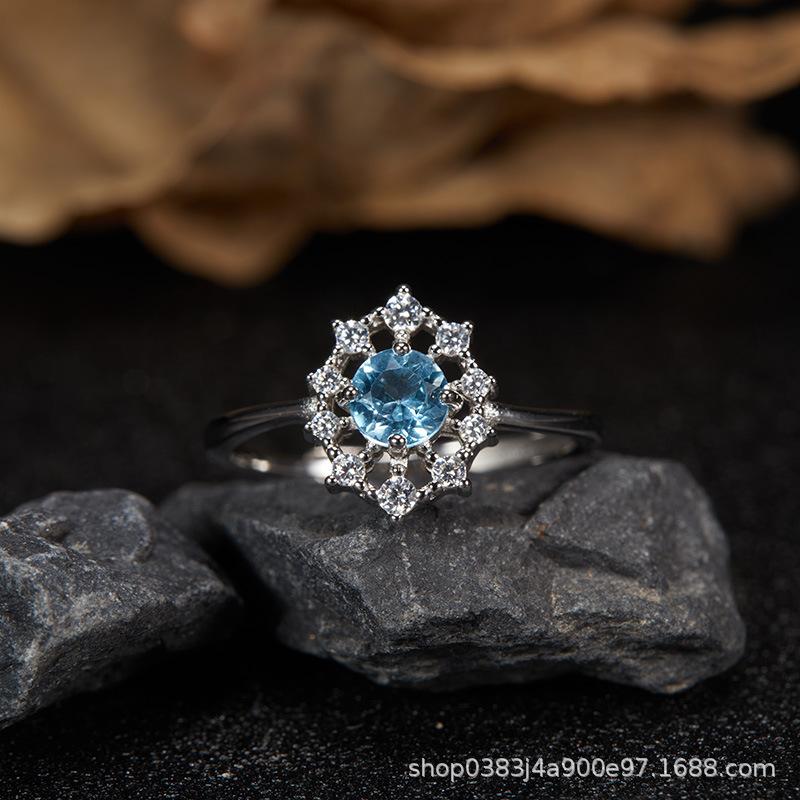 Premium Cooling S925 Sterling Silver Plated 18K Gold Natural Colored Treasure Stud Earrings, Wind Niche Jewelry Does Not Fade