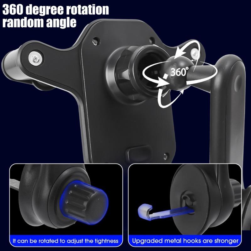 Gravity Car Phone Holder 360 Degree Rotating GPS Stand Car Mount Air Vent Dashboard Car Smartphone Metal Embedded Hooks Holder