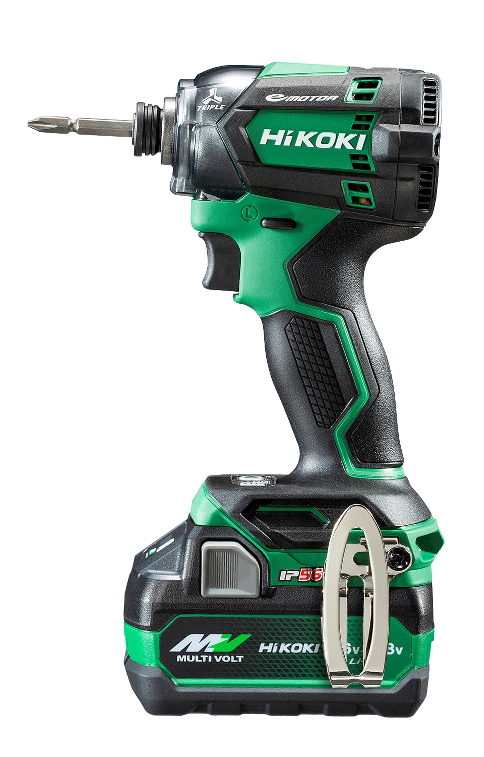 

HiKOKI 18V Акумуляторний ударний шуруповерт WH18DC Агресивний Перший Ремонт Включає Зарядний пристрій та Кейс (XPZ), Зелений, Гарантія,