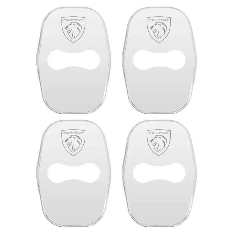 4pcs for Peugeot 308 508L 301 308S 408 508 2008 3008 T 4008 5008 207CC 308CC Car Door Lock Anti-scratch Cover Stickers Accessories