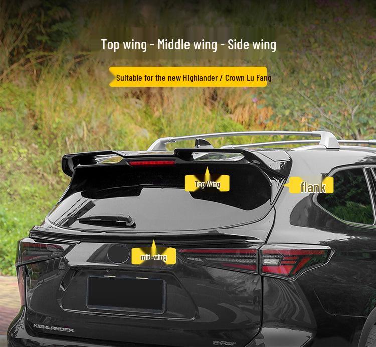 2022 Highlander Rear Roof Spoiler for Exterior Modification