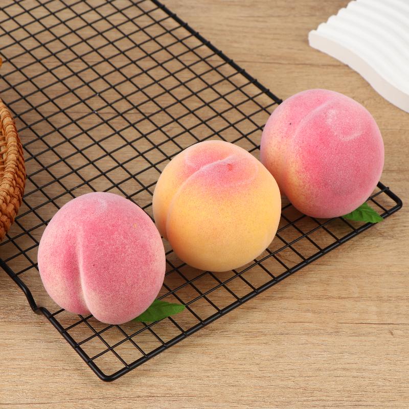5Pcs 7Cm Artificial Peach Home Kitchen Decoration Fake Fruits Festive Party Supplies Simulation Ornament Pography Props