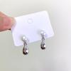 925 Silver Retro Pearl Earrings - Classic Japanese & Korean Style