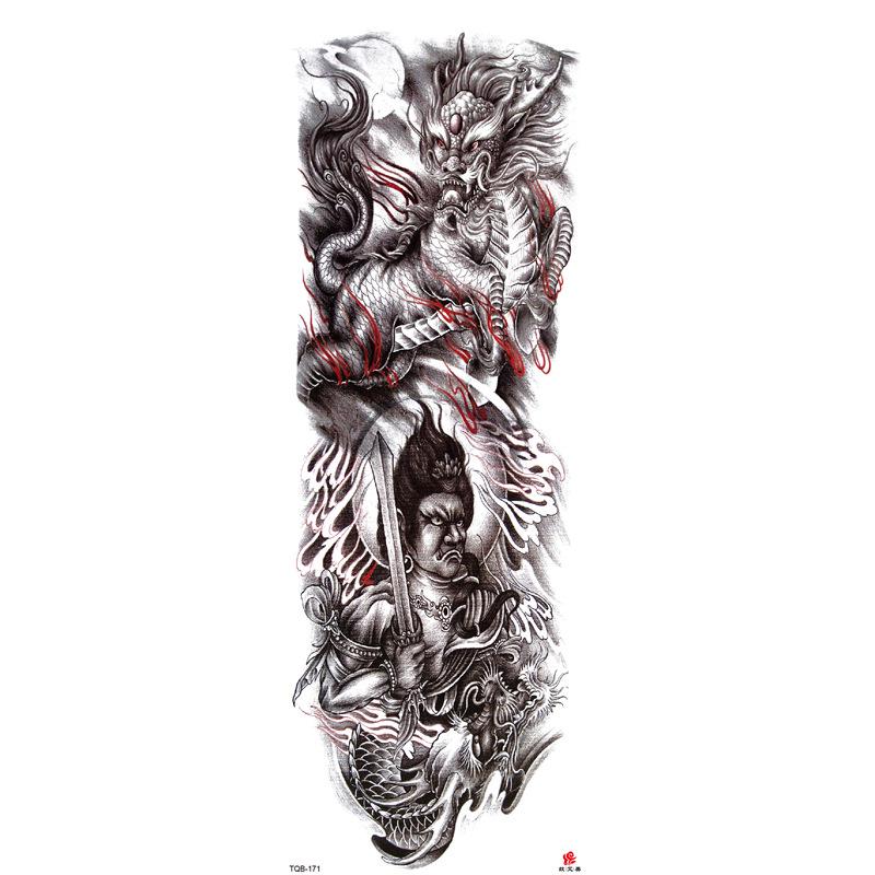 Waterproof Full Arm Flower Tattoo Stickers