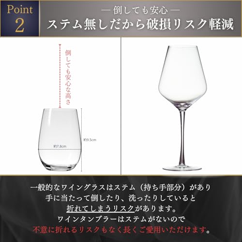 White Day Gift [A Pair of Glasses to Add Elegance to Your Home Drinking] G'day Wine Wine Glasses and Tumblers, Set of 2, 360ml, Dishwasher Safe, Perfe