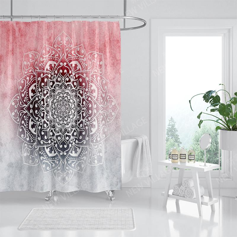 Waterproof fabric shower curtains Bathroom curtain accessories Bath curtain 180x200cm 240*200cm boho decoration vintage mandala