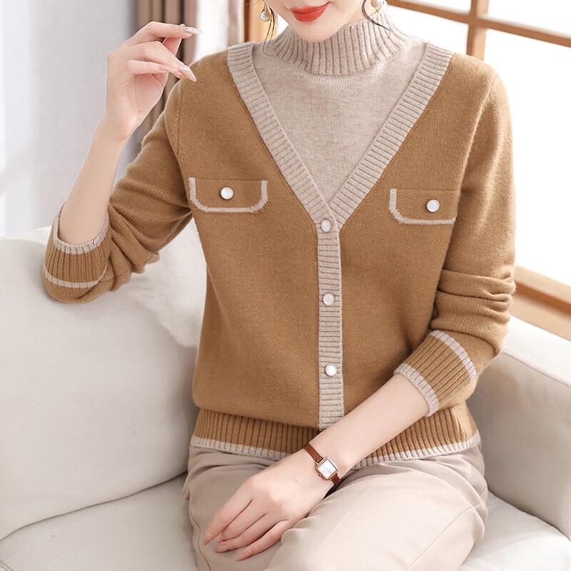 

Xuexi Women s Warm Knit Mock Layer Pullover 3XL