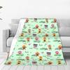 Noodle & Pals Micro Super Jednoduchá deka Dětské říkanky Tráva Flanel Novinka Měkká přehozová deka Pokrytí pohovky Celoroční Pohovka