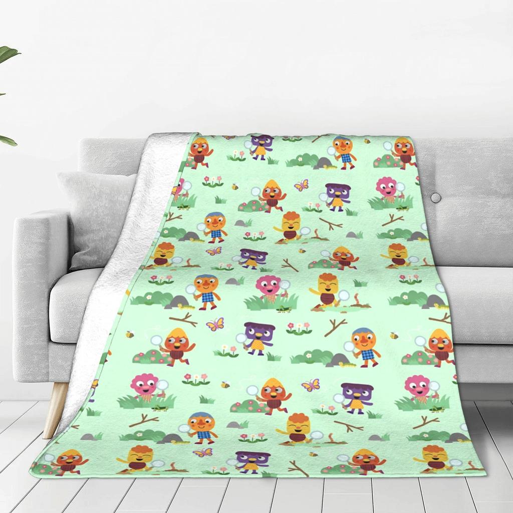 Noodle & Pals Micro Super Simple Blanket Nursery Rhymes Grass Flannel Novelty Soft Throw Blanket Covering Sofa All Season Couch