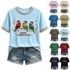 Women's Casual Christmas Printed Short Sleeve Neck T-Shirt