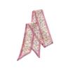 Summer French Retro Pink Tied Hair Small Floral Long Silk Scarf Headband Braided Hair Chiffon Thin Ribbon Scarf