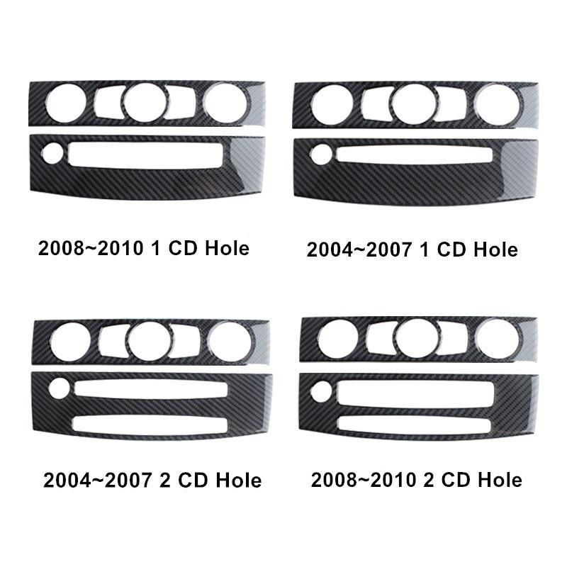 Carbon Fiber Car CD Panel Sticker Decal Cover Interior Modification Accessories for BMW 5 Series E60 2004-2010