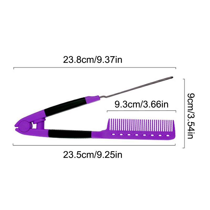 Flat Comb Straightening Comb Salon Hair Brush Combs Hairdressing Styling Hair Straightener V-Shaped Straight Comb Straightener