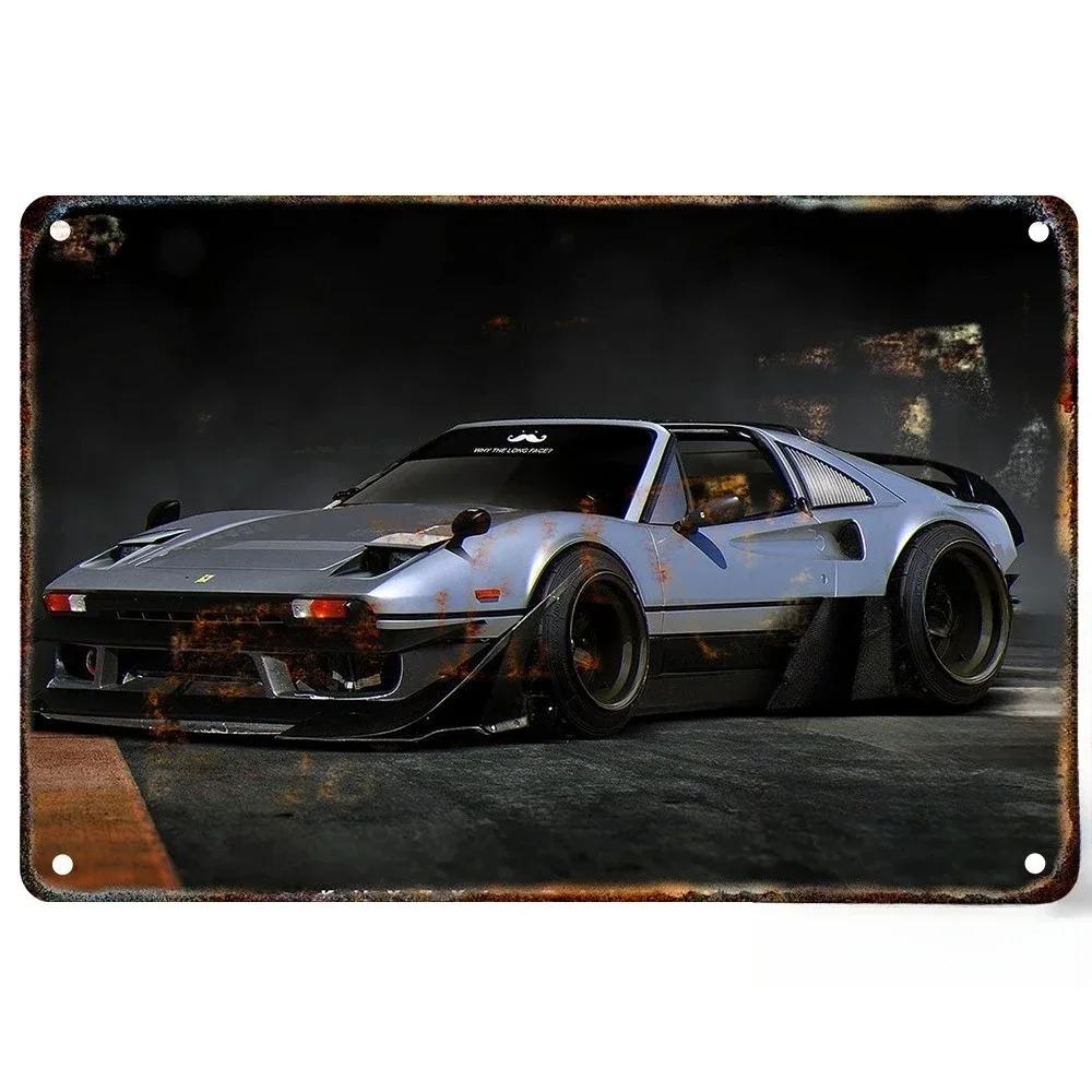 Metal Tin Metal Poster F1 Racing Tin Sign Metal Plaque Poster for Bar Club Wall Decor Retro Bedroom Vintage Wall Plate Pendant