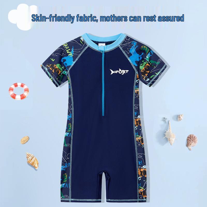 

Детский слитный купальник с динозавром 2025 - Защита от солнца для детей среднего и старшего возраста XL: 95-110cm, 30-36kg