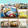 Minions Duvet Anime Cover Set Comforte Printed Cartoon Twin Bedding Christmas
