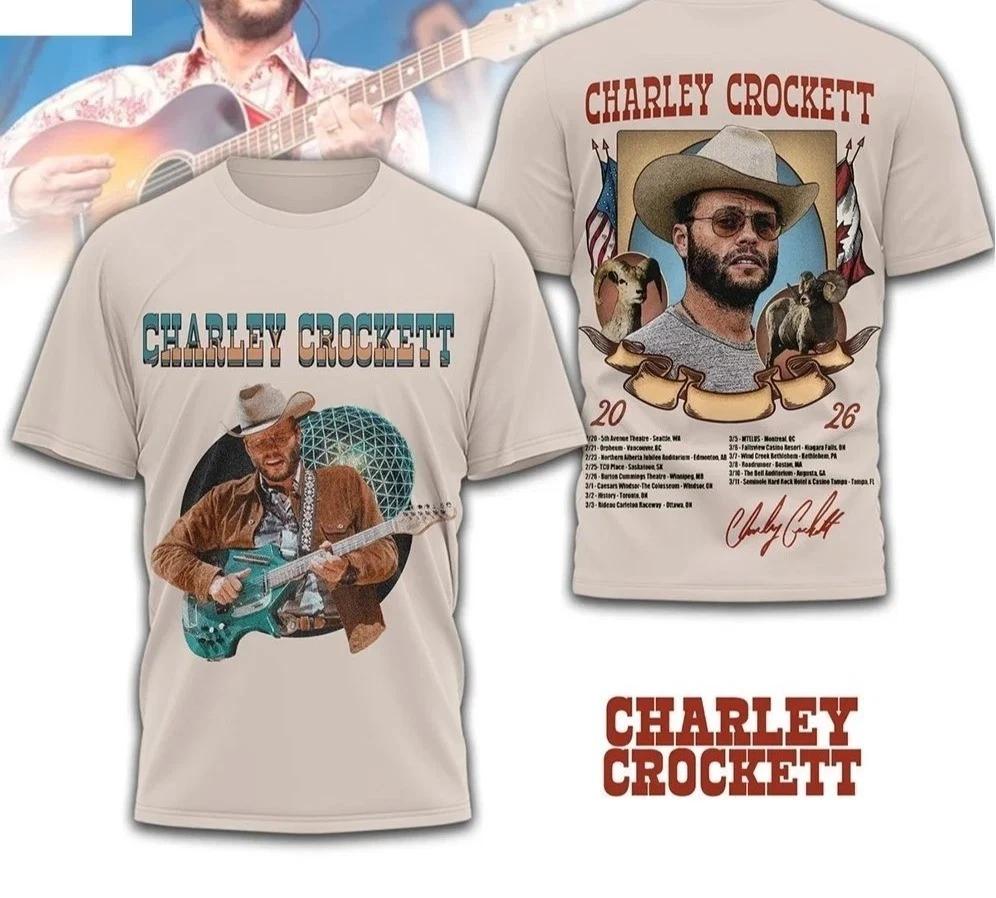 Charley Crockett 2026 New Tour T-Shirt 3D 3XL