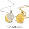 MamacitaSlay 316L Stainless Steel Mixed Colour Double Pattern Sun Moon Necklace 18K Gold Plated Waterproof Jewelry Women's Gifts