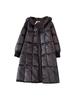 Winter 2025 Plus Size Women's Knee-Length Cotton Hooded Coat