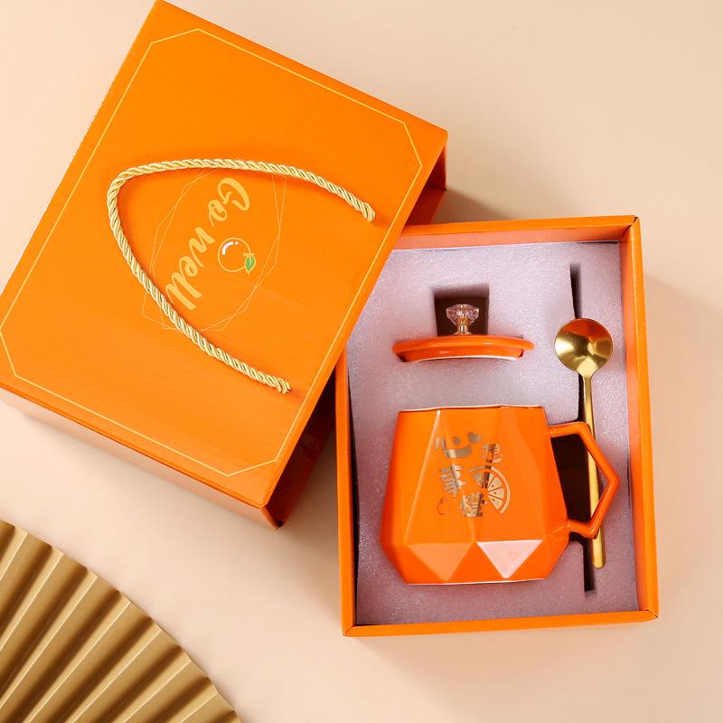 High Value Mug Creative Wedding Souvenir Gift Water Cup Anniversary Event Gift Ceramic Cup Wedding Gift Box Cup