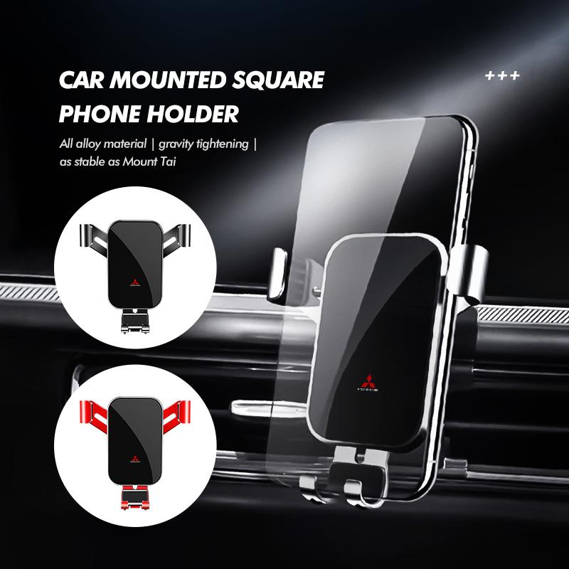 Car Logo Air Vent Universal Auto Phone Holder Interior Accessories For Mitsubishi Lancer ASX Pajero Mirage Attrage Xpander