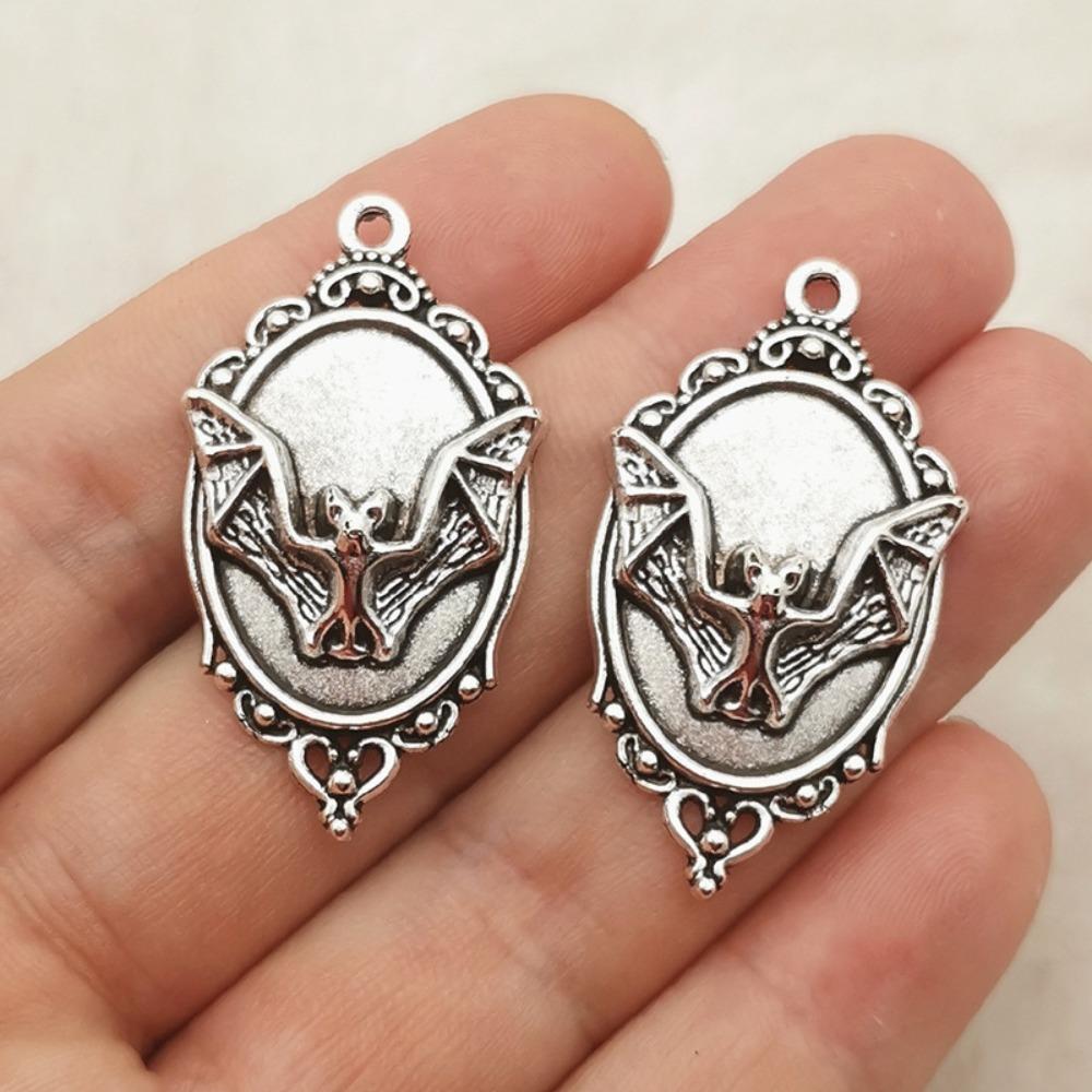 10PCS Cameo Style Bat Pendant Charm Enamel Coating Gothic Pendant Charm Halloween Costume