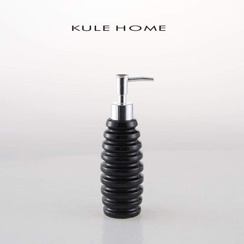 Modern Irregularly Shaped Ceramic Lotion Bottle for Hotel Bathroom Shampoo Dispensing Bottle Colorful Press-type Soap Dispenser