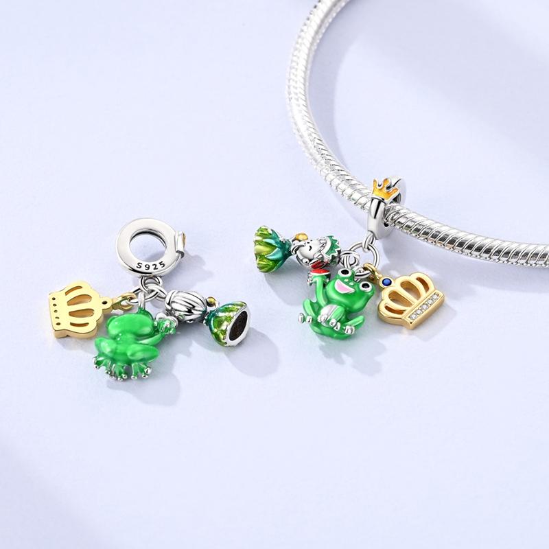 Original Copper Charms Bead Inlaid Zirconium Love Heart Butterfly Pendants Fit Bangle Bracelet Diy Jewelry Marking