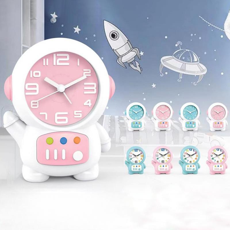 Cartoon Creative Student Ringing Alarm Clock Loudly On The Bedside Bedroom Multi Functional Ornament Plastic