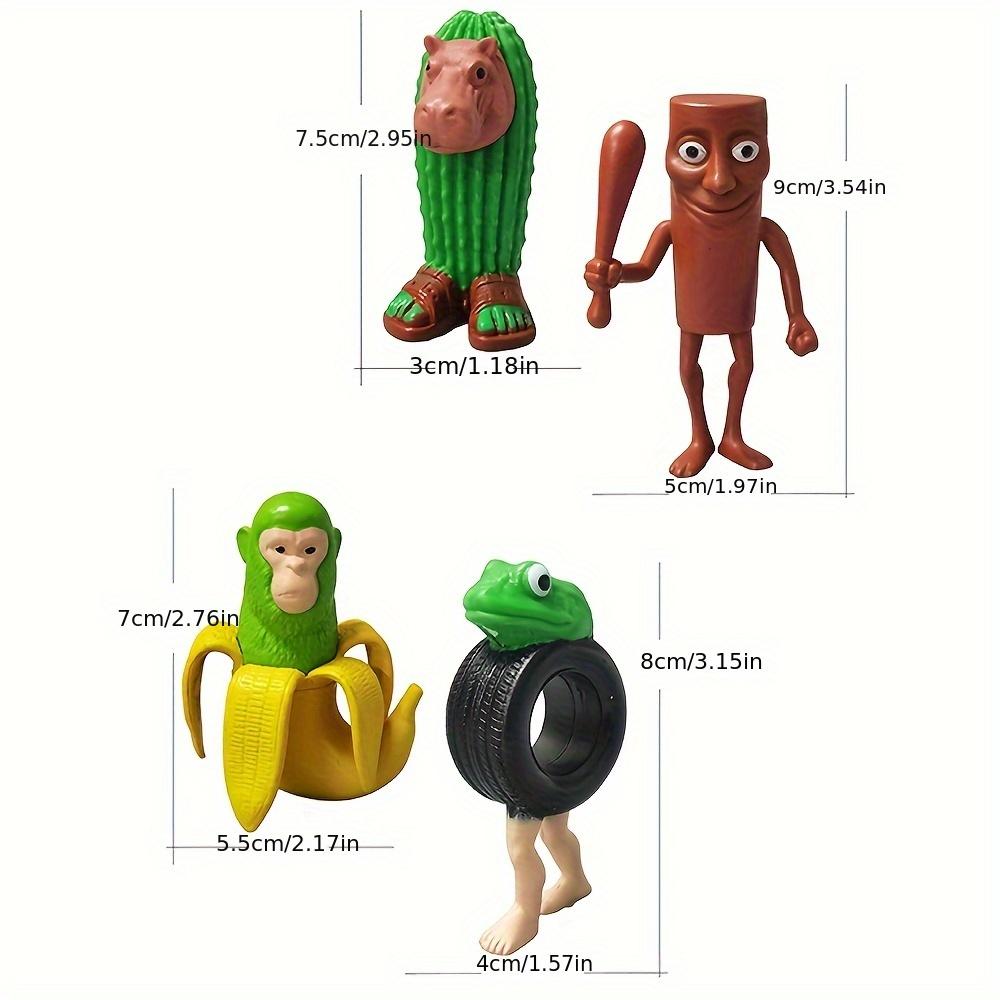 8 pièces Nouveau Tung Tung Sahur Cerveau Italien Bois Bâton Jouets Créatifs Décoration de Bureau Ornements de Collection Poupée Amusante Jouet Cadeau