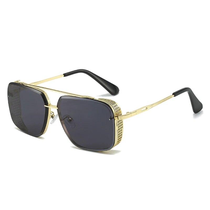 New Punk Style Metal Mesh Edge Retro Sunglasses Square Unisex UV400 Protection Fashion Eyewear