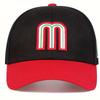 Mexico M Letter Embroidered Baseball Cap Adjustable Cotton Polyester Blend Sunhat For Men Women Kids